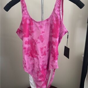 Pink Tie-Dye Women's one piece bathing suit NWT discount on shipping